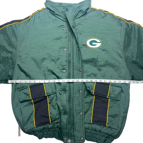 Vintage Green Bay Packers Hooded Jacket Men's large NFL Logo 7 Size 27X29 - Picture 5 of 6